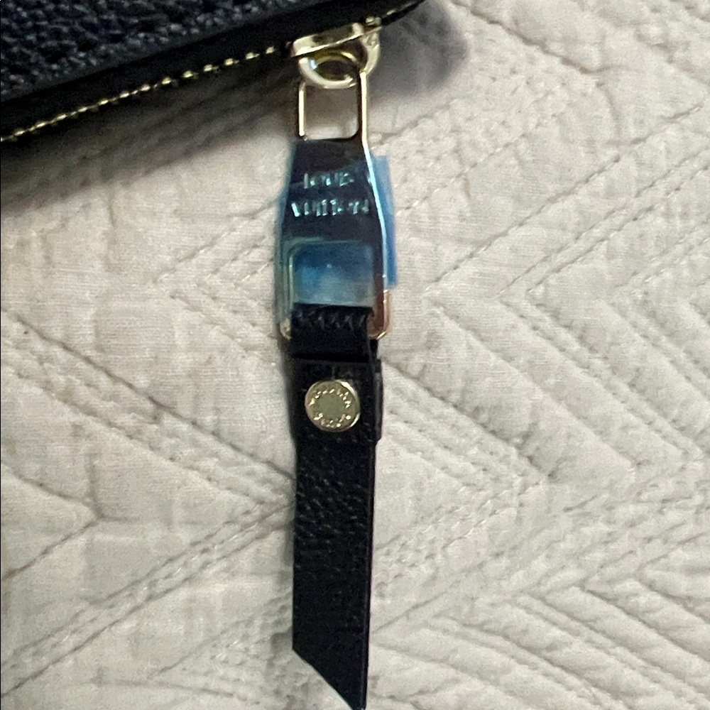 NIB Louis Vuitton Zippy Black Wallet with White Monogram Accents - Picture 6 of 16